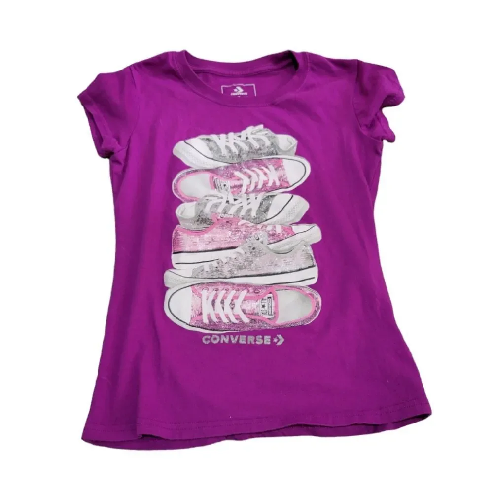 Converse Purple Graphic T-Shirt Size 8-10 Years